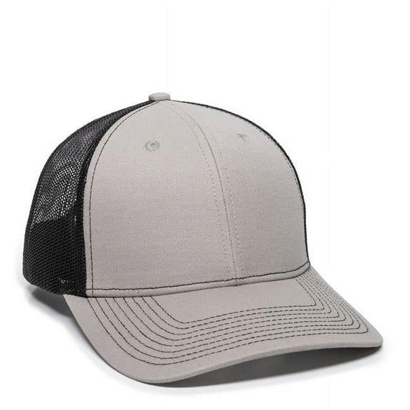 Outdoor Cap 00885792809891 Ultimate Trucker Cap, Light Grey & Black - One Size