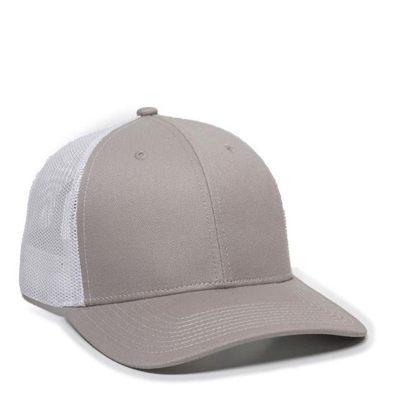 Outdoor Cap 00885792809907 Ultimate Trucker Cap, Light Grey & White - One Size