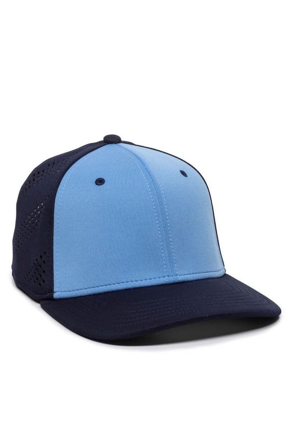 OC Sports AIR25 Flexible Fitting Cap - Columbia Blue Navy Navy