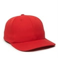 thumbnail image 1 of OC Sports AM-101 USA Made Solid Back Cap - Red, 1 of 8