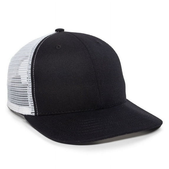 OC Sports AM-101M USA Made Mesh Back Cap - Black White