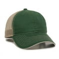 thumbnail image 1 of Outdoor Cap CMB-100 Heavy Washed Mesh Back Snap Tab-Dk. Green/Khaki, 1 of 8