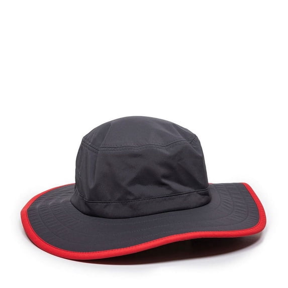 Outdoor Cap CSB-300 Moisture Wicking Polyester-Graphite/Red