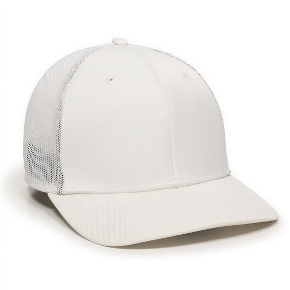 Outdoor Cap CT120M Extra-flexible Slight Pre-curved Visor Cap-White-M/L