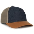 thumbnail image 1 of Outdoor Cap FFA-DNM FFA® Denim Trucker W/ Canvas Visor-Dark Blue/Khaki/Brown, 1 of 8