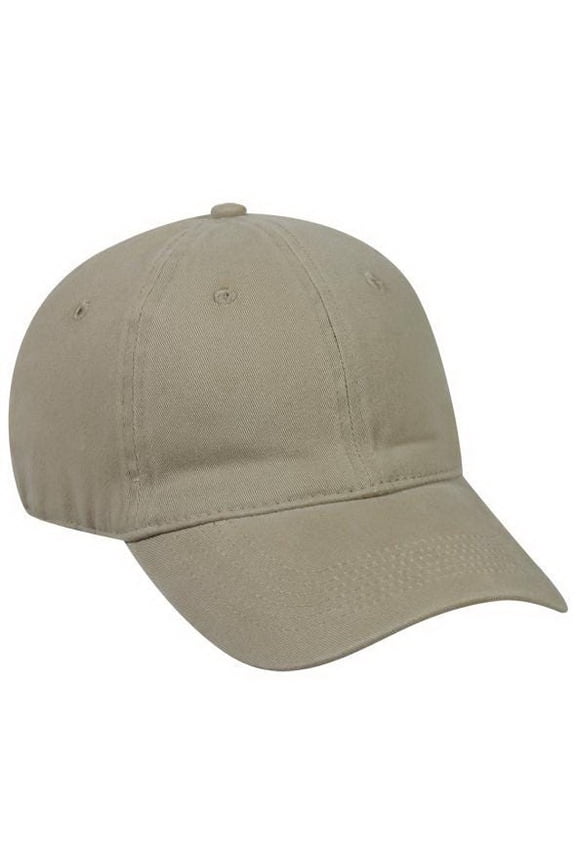 FLX-100 Brushed Cotton/Spandex Blend Cap-Khaki-M/L
