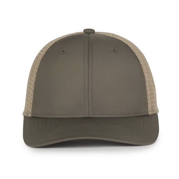 Outdoor Cap FLX672M-E Structured Pro Round Crown Cap, 100% recycled RPE visor-Olive/Khaki