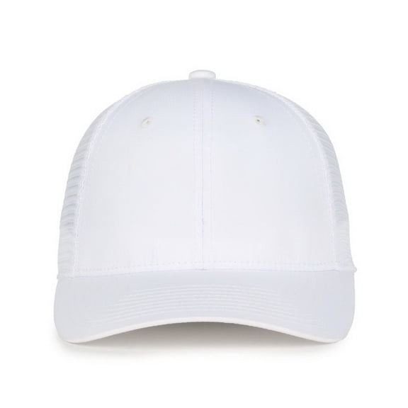 Outdoor Cap FLX672M-E Structured Pro Round Crown Cap, 100% recycled RPE visor-White/White
