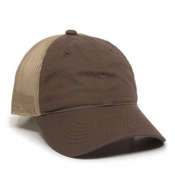 Outdoor Cap FWT-130 Heavy Garment Washed, Mesh Back, Brown/Tan, Adult