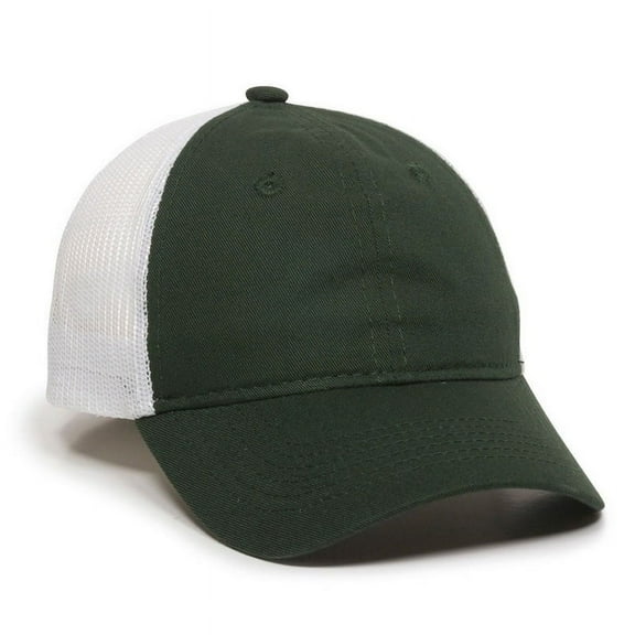 Outdoor Cap FWT-130 Heavy Garment Washed, Mesh Back-Dark Green/White-Adult