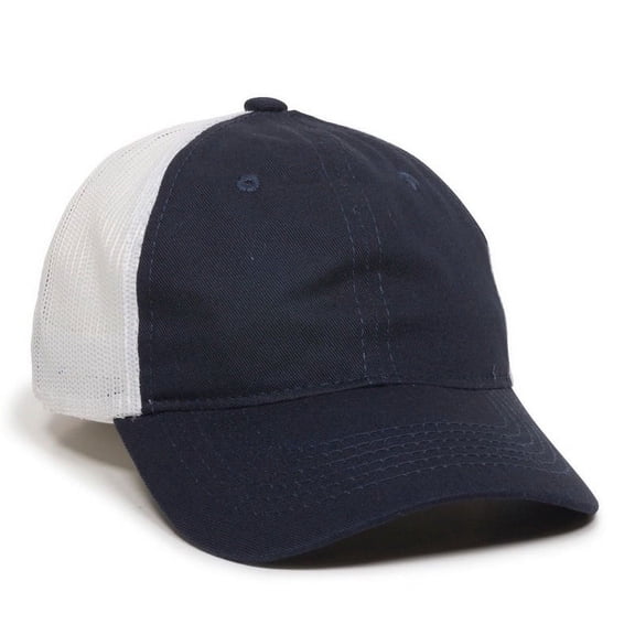Outdoor Cap FWT-130 Heavy Garment Washed, Mesh Back-True Navy/White-Youth