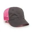 thumbnail image 1 of Outdoor Cap FWT-130L Cotton twill unstructured cap-Charcoal/Neon Pink, 1 of 8