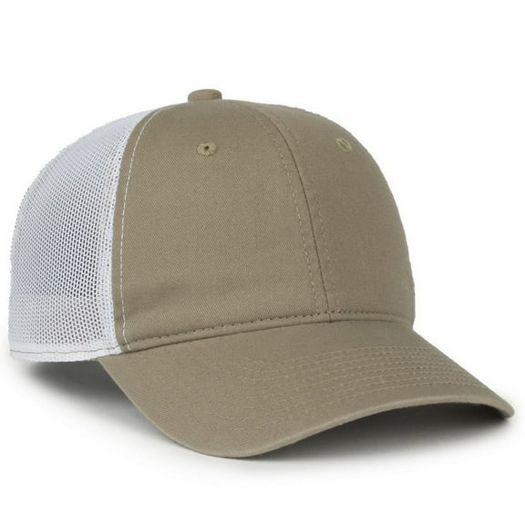Outdoor Cap FWT-130SB Pre-Curved Visor-Khaki/white