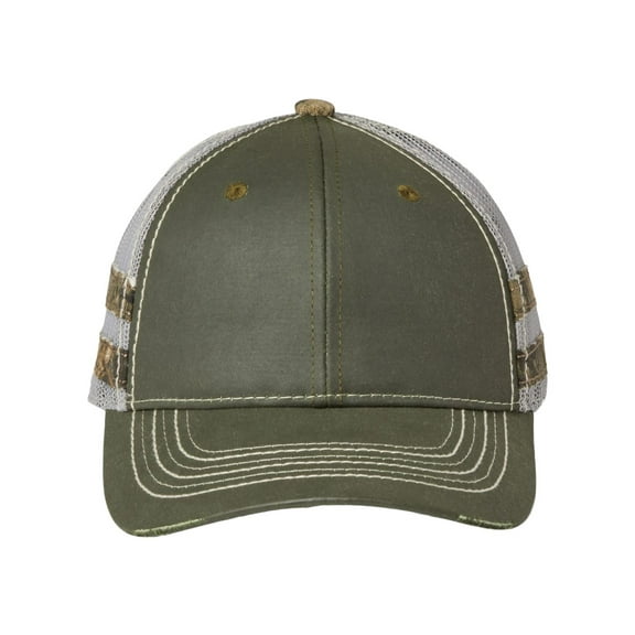 Outdoor Cap Frayed Camo Stripes Mesh-Back Cap