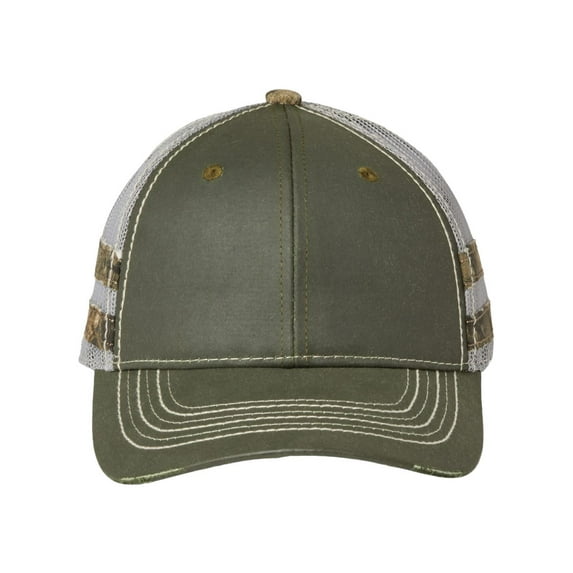 Outdoor Cap Frayed Camo Stripes Mesh-Back Cap