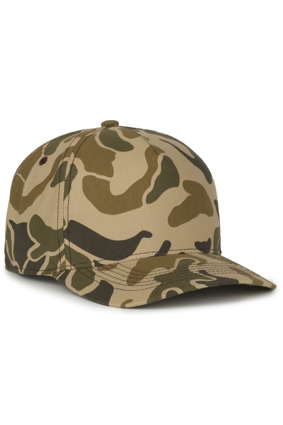 GC101 5-Panel Generic Camo Solid Back Cap-Marsh
