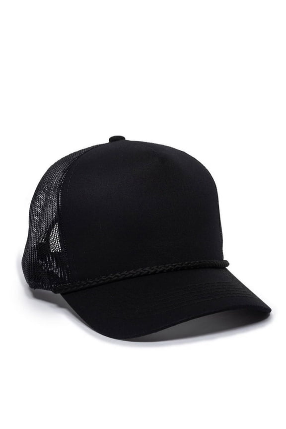 GL-155 High Profile Mesh Back with Cord-Black