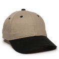 thumbnail image 1 of Outdoor Cap GL-271 Mid to Low Profile Basic Cotton Twill-Khaki/Black-Adult, 1 of 8