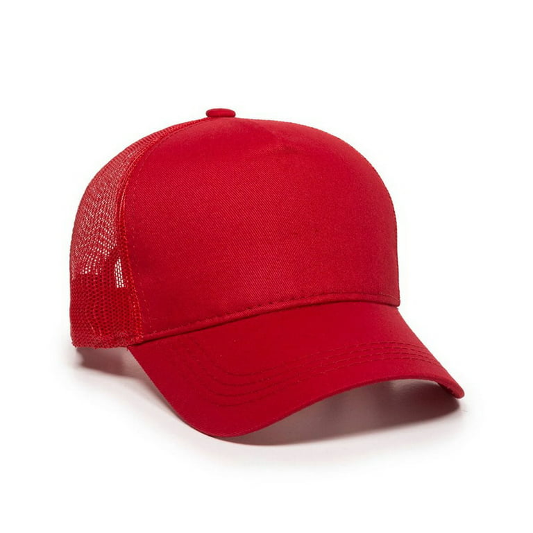 Outdoor Cap GL-415 Mid to Low Profile with Mesh Back-Red 