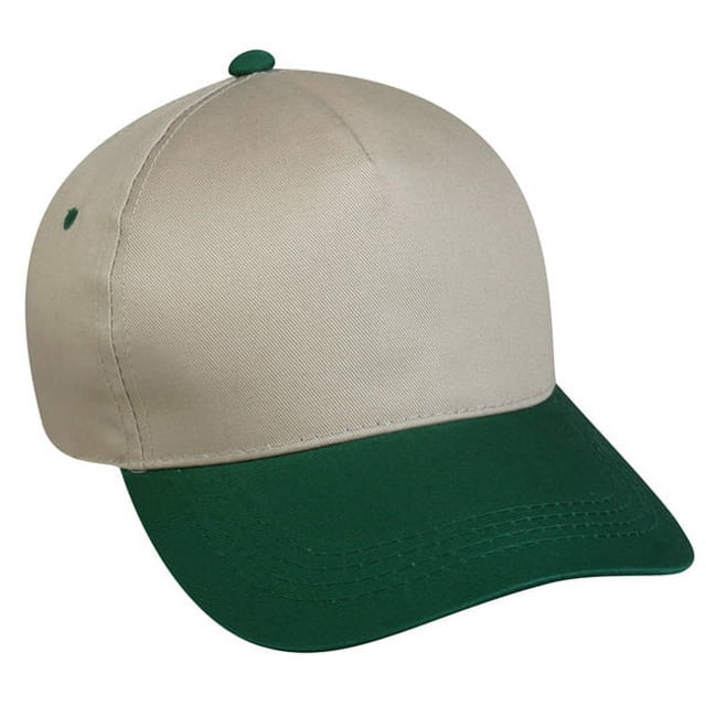Outdoor Cap GL-455 5-Panel Cotton Twill-Tan/Dark Green-Adult