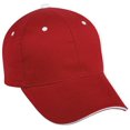 thumbnail image 1 of Outdoor Cap GL-845 Contrasting Sandwich, Button and Eyelets-Cardinal/White, 1 of 7