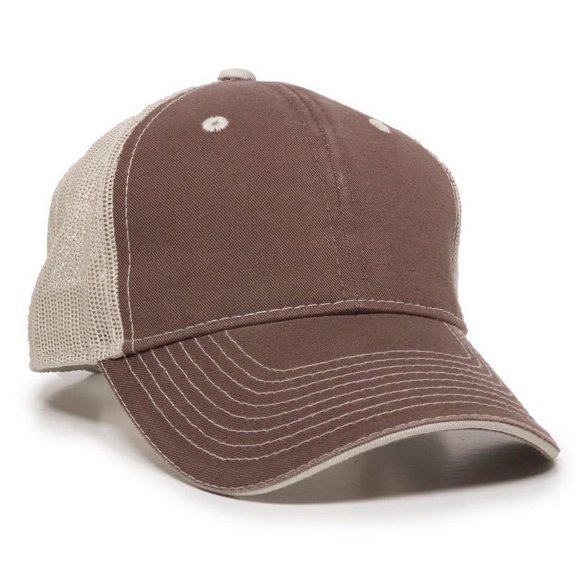 Outdoor Cap GWT-101M Washed Mesh Back-Brown/Putty