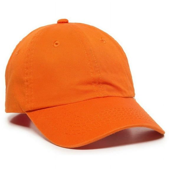 OC Sports GWT-116 Adj. Garment Wash Cotton Baseball Cap - Orange