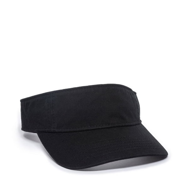 Outdoor Cap GWTV100 Cotton Twill Visor - BLACK