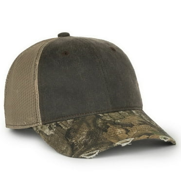 Outdoor Cap HPC-500M Weathered Cotton, Camo Visor Cap-HPC-500M-Brown-Tan-Realtree®-APX®