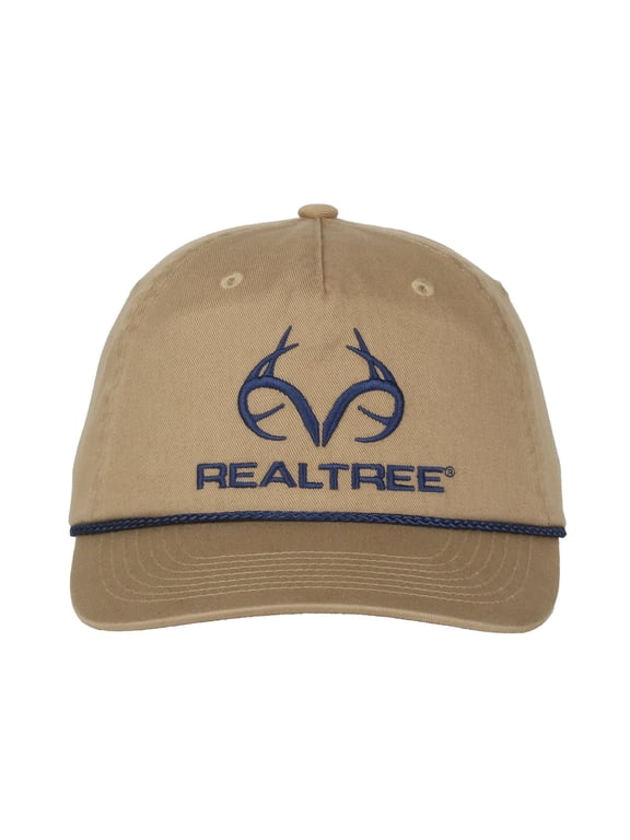 Outdoor Cap Hat, Realtree Khaki Hat with Visor Cord, One Size Fits Most