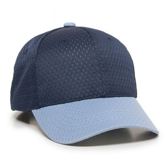 Outdoor Cap JM-123 Jersey Mesh-Navy/Columbia Blue-Adult
