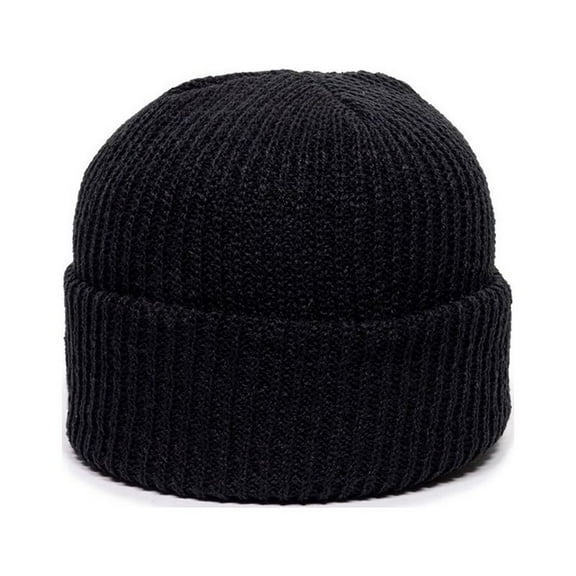 Outdoor Cap KN-275 Cuffed Knit Beanie-Black