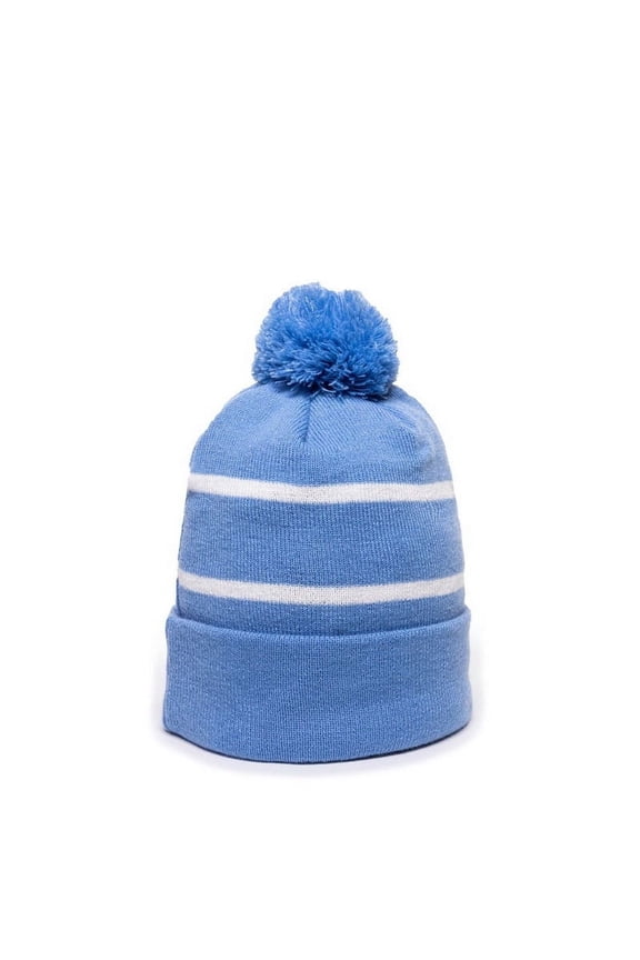 KNF-100 Watch Cap with Black Fleece Lining-Col.Blue/White