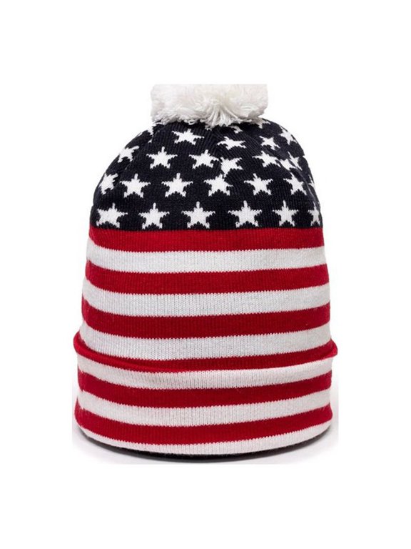 KNF-USA Acrylic Watch Cap-Red/White/Blue