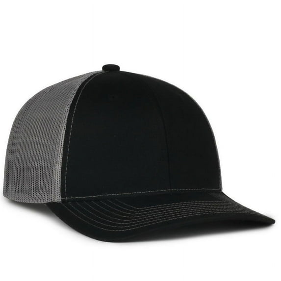 Outdoor Cap MB2020 Premium Trucker Cap-Black/Charcoal