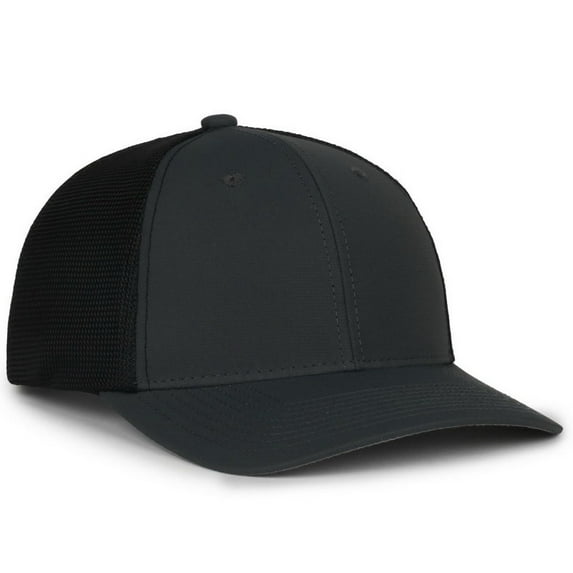 Outdoor Cap MB2020PF Moisture Wicking Polyester Front Panels-Graphite/Black