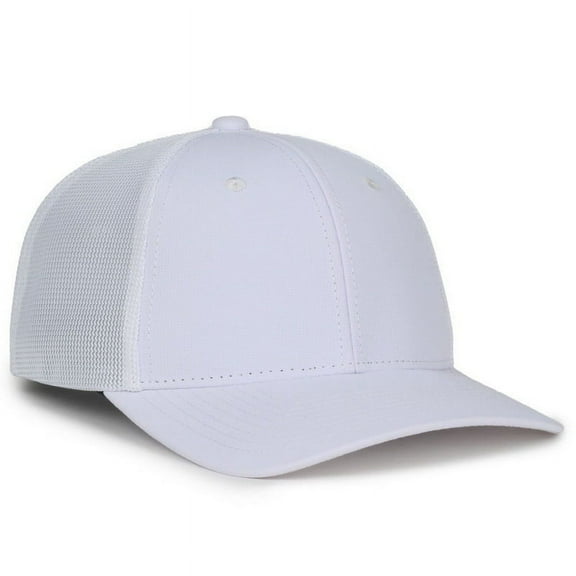 Outdoor Cap MB2020PF Moisture Wicking Polyester Front Panels-White/White