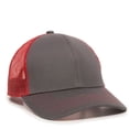 thumbnail image 1 of Outdoor Cap MBW-600 Mesh Back Cap-Charcoal/Red, 1 of 8