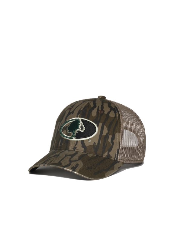 MOFS38B-BL Mossy Oak Logo Meshback Cap, Bottomland, One