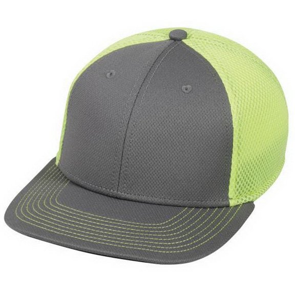 Outdoor Cap MWS1125 ProTech Mesh with Sandwich Mesh Back Panels Cap-Graphite/Electric Yellow-L/XL
