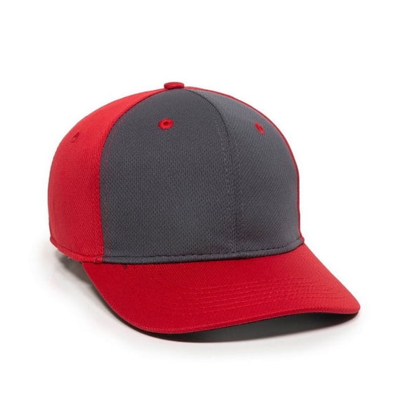 OC Sports MWS25 Flexible Fitting Cap - Graphite Red Red