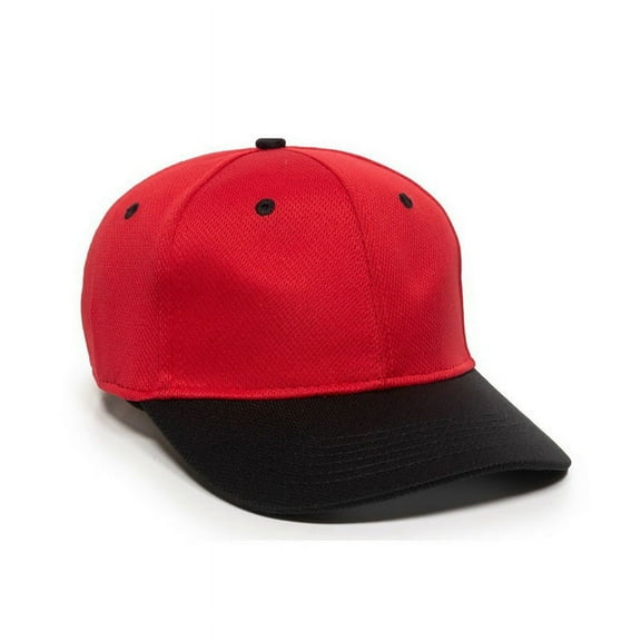 OC Sports MWS25 Flexible Fitting Cap - Red Black