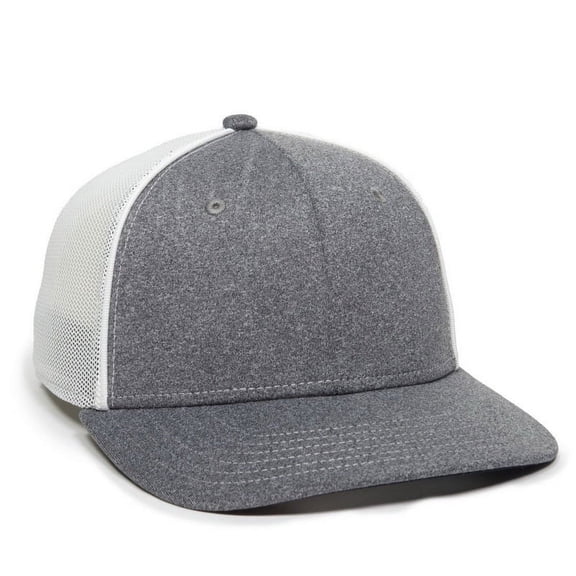 OC Sports OC12M Phenom Performance Twill Front Panel Cap -Heathered Graphite White