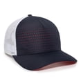 thumbnail image 1 of OC Sports OC502M Laser Perforated Font Panel Cap - Navy White Red, 1 of 8
