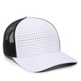 thumbnail image 1 of OC Sports OC502M Laser Perforated Font Panel Cap - White Black Black, 1 of 8