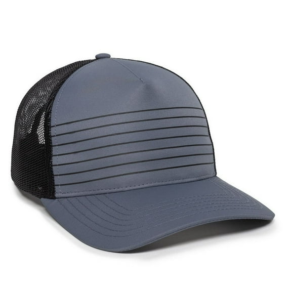 Outdoor Cap OC503M Moisture Wicking Polyester Front Panels-Charcoal/Black