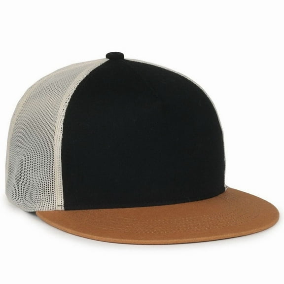 Outdoor Cap OC510HP Rounded Flat Visor-Black/Stone/DUK