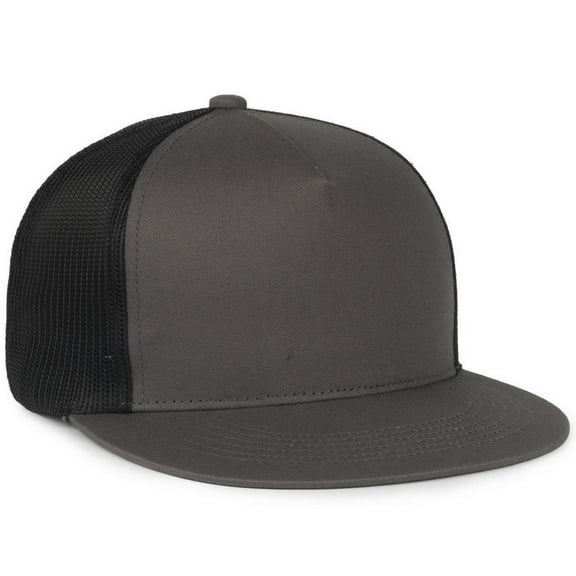 Outdoor Cap OC510HP Rounded Flat Visor-Charcoal/Black