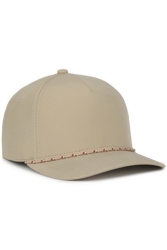 OC550PF Performance 5 Panel Cap-Khaki