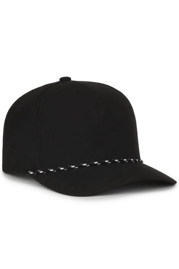 OC550PF Structured Solid Back Hat - BLACK